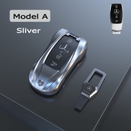 เคสกุญแจรถอัลลอยสังกะสีสำหรับ Mercedes Benz A B C E S Classs GLB GLC GLE W211 W207 W205 W212 W220 W204