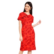Hensely Floral Print Cheongsam Red/印花旗袍红色