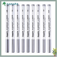 TAMAKO 9Pcs/Set Sketch Pens, Multiliner Black Ink Art Pens, Portable Art Stationery Writing/Painting