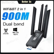 2.4G+5G Dual Band High-Speed USB WiFi Adapter Driver Free Bluetooth5.4 Wireless Network Card AX900M 