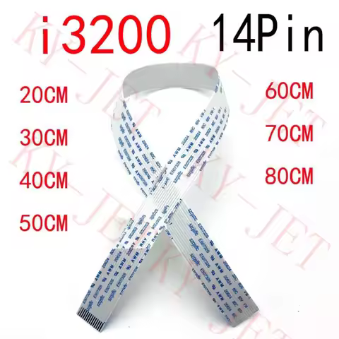 KYJET 10pcs Inkjet Printer 14pins Data Cable I3200 Print head For Epson 4720 I3200 Printhead FFC Fla