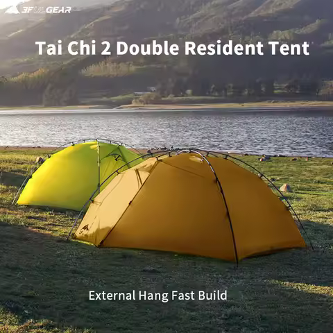 3F UL GEAR TaiJi2 Camping Tent 3/4 Season 15D Silicone Double Layer Hiking Tent Ultralight Outdoor W