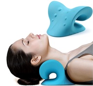 [現貨即日發]頸部和肩部放鬆器，用於 TMJ 疼痛緩解和頸椎對齊的頸椎牽引裝置，脊椎按摩枕頭頸部伸展器 Neck Stetcher（藍色）