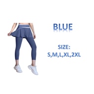 L4U Yoga Pants Skirt Nude High Elastic Waist Hip Lift Quick-Drying Breathable Sports Leggings Fitne