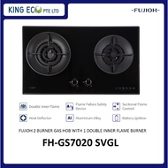 FUJIOH 2 BURNER GAS HOB WITH 1 DOUBLE INNER FLAME BURNER FH-GS7020 SVGL