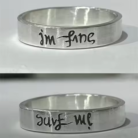 I'm fine save me BTS Ring Design Rings