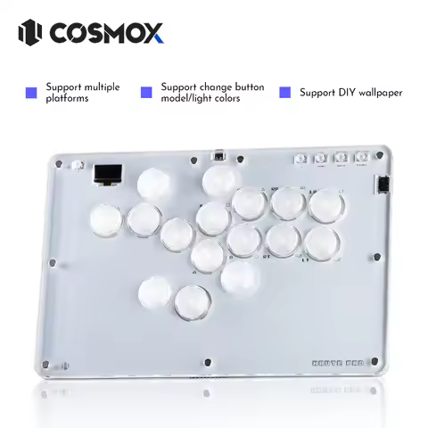 Haute42- COSMOX Mini Hitbox Leverless Controller Games For PC/PS3/ PS4/PS5 Switch Arcade Joystick Fi