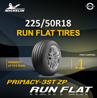Michelin 225/50R18 PRIMACY 3ST ZP (RUN FLAT) ยางใหม่ ผลิตปี2024 ราคาต่อ1เส้น มีรับประกันจากมิชลิน แถมจุ๊บลมยางต่อเส้น ยางรันแฟลต ขอบ18 225 50R18 RUN FLAT จำนวน 1 เส้น