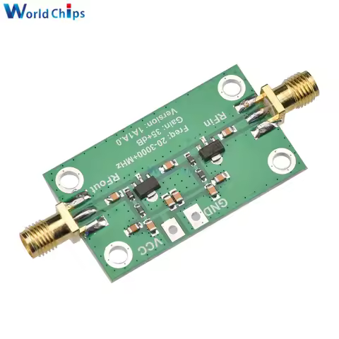 20-3000MHz Broadband RF Amplifiers 35dB Gain Low Noise LNA RF Broadband Amplifier Module 3.3-6V 150m