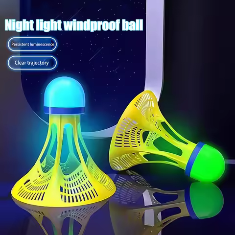 Shine in the Dark with 6/12pcs LED Badminton Balls, Colorful Foam Shuttlecock Set for Children