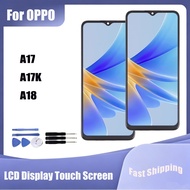 For OPPO A17 CPH2477 A17K CPH2471 A18 CPH2591 LCD Display Touch Screen