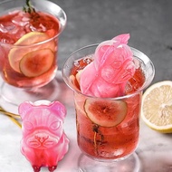 Bulldog Ice Mold Quick Freeze Silicone Ice Tray Easy Use Durable Plastic Mold Perfect Shape Ice E0p5