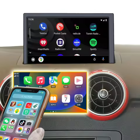 For Audi A1 8x MMI 3G Auto Radio 7.0 inch Android 14 system CarPlay SWC MirrorLink GPS live navigati