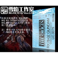 FLAMING SNOW STUDIO MG-16 RX-78-2 VER. GTO WATER DECAL