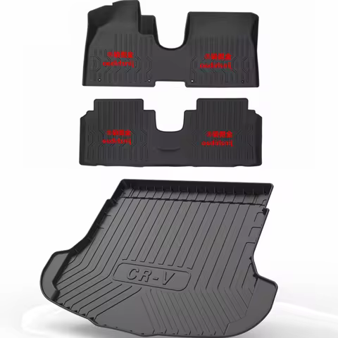 Use for 2007-2011 Honda CRV car carpet Honda CRV car floor mats CRV trunk mat Full Set Trim to Fit F