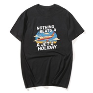 Nothing Beats a Jet 2 Holiday Fun T-shirt Men Women Harajuku Hiphop Streetwear 100% Cotton T Shirts 