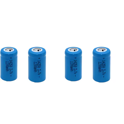 Replacement Battery 14250 3.7V 1200mAh Rechargeable Lithium Battery Green External Line Penlight Rec