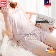 Ready stock in JOHOR 🔥Plus Size pajamas Sleepwear Set Ladies Sexy Cotton Sling sexy sleepset inner 性