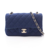 【二手】香奈兒 (Chanel) CHANEL 單背包 Mini Matelasse 20 A69900 藍色棉質迷你絎縫鏈條肩背包 女士二手 A