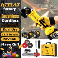 keelat KAG001 Brushless Cordless Angle Grinder Electric Polisher Grinding Mesin Bateri Electric Chai