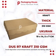 [10 pcs] Kraft Snack Box R7 310 gsm Cake Box/ 19x14.5x7cm 310gsm Non-Laminated Cake Box/
