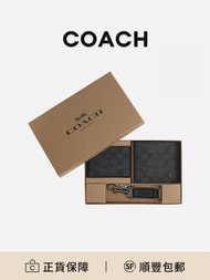 COACH 3 IN 1 WALLET男士錢包黑灰色[平行進口]