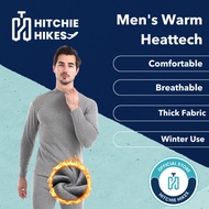 Hitchie Men Winter Sweater Heattech Korean Style Inner Turtle Neck Baju Sejuk Fleece Thermal Wear Lo