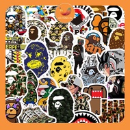[5-9cm] Set of 50 Bape Fashon A Bathing Ape Stickers - Decorative Decal for Car - Laptop - Helmet | 