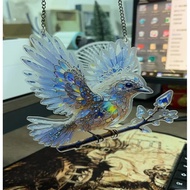 Crystal Sky Bluebird Stained Art Ornament ,2D flat Bluebird Acrylic Art Ornament
