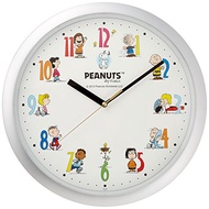 Wall clock SNOOPY Hanging Clock Character Analog Silver Rhythm (Rhythm) 4kg712MA19【Direct From JAPAN】