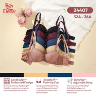 Elena 24407 Push Up Bra Size 32A-36A Brocade Women's Underwear BH Lace Bra