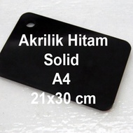 Akrilik marga cipta hitam solid A4 2mm