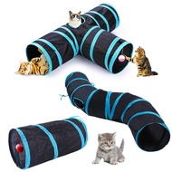 Pet Cat Dog Collapsible 3 Way Pet Crinkly Sounds Agility Train Tunnels Tubes Toy Tunnel / Mainan Kuc