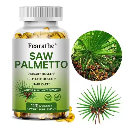 Saw Palmetto Capsules, Herbal Men’s Wellness Supplement, Support Prostate, Urinary Tract & Hair Well