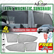 Toyota Corolla Altis 2002 - 2007 Magnetic Sun Shade Magnet Sunshade FREE Stick TouchNGo Holder