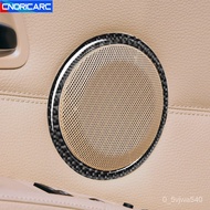 Carbon Fiber Car Styling Door Audio Speaker Frame Decoration Cover Trim For BMW F30 F34 E90 E84 Auto Interior Accessorie