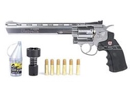 【HS漢斯】WG SPORT 703惡靈古堡保護傘8吋 CO2左輪手槍銀色-WG703AU