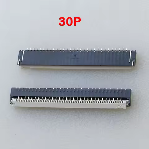 5-50PCS 30Pin Clamshell Socket FPC FFC Flat Cable Connector 0.8mm Pitch 30p Flip Type Gold Pin FPC S