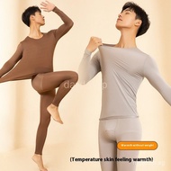 Men's Heat Tech Thermal Underwear Ultra-thin Hyaluronic Acid Moisturizing Long Sleeved Long Pants Be