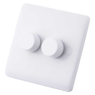 Cyprus Dimmer Switch 2 Gang 40-400W 3-100W LED Dimmer Switch