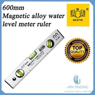 BESTIR 600mm High Quality Magnetic Alloy Water Level Meter Ruler Measuring and Leveling 01324