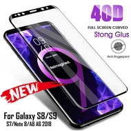 40D full-screen tempered glass for Samsung Galaxy S24 S23 S22 S8 S9 Plus Note 9 8 A8 A6 screen protector