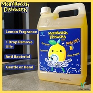 🔥MAMIWASH Fresh Lemon Dishwash Liquid 5L (can use 8 month)