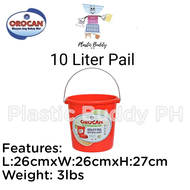 Orocan 10Liter Pail w/ Metal Handle sold by Partybuddyph