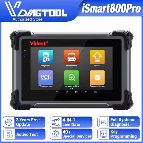 Vident iSmart800Pro Car Scanner All System Diagnosis 40 Reset Function OBDII Full Function Key Fob P