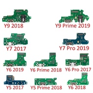 Charger Charging Port Dock Connector Board Parts Flex Cable With Microphone Mic For HuaWei Y9 Y7 Y6 Pro Y5 Prime 2017 2018 2019