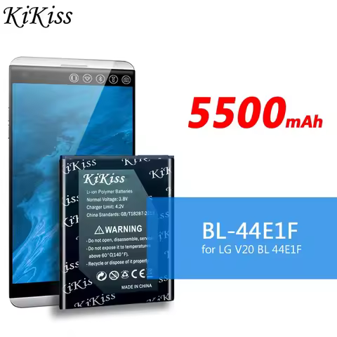 KiKiss 5500mAh BL44E1F BL-44E1F Replacement Battery For LG V20 H990N F800 H915 H910 H990N US996 F800