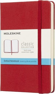 MOLESKINE - Moleskine 經典硬皮記事本 口袋型 圓點DOT 紅色 Scarlet Red (9 x 14 CM)