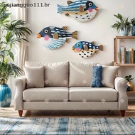 #   New 3 Pieces/Set Ocean Art Wooden Fish Shells Sea Star Living Room Bedroom Wall Decoration W5IR
