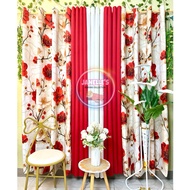 Camellia Premium Canadian Cotton Curtain 3in1 & 5in1 set 6ft to 7.5ft Long